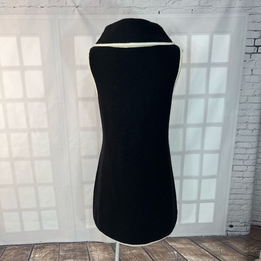 Rachel Zoe Black Wool Roll Neck Mod Vibe Mini Tunic Dress Size Medium - Picture 5 of 10